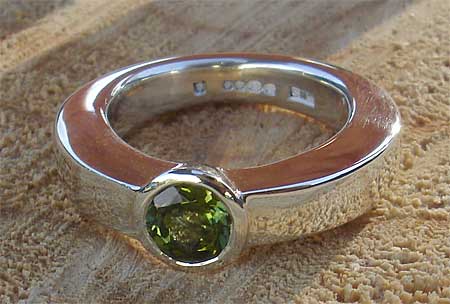 silver designer engagement ring
