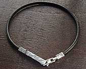 Silver designer mens bracelet