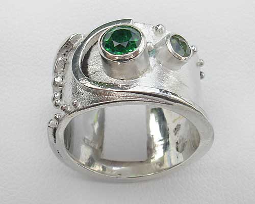 silver designer ring
