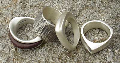 silver designer rings