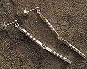 Silver drop stud designer earrings