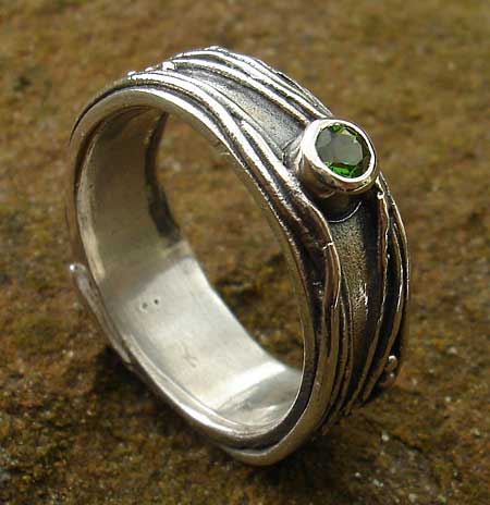 silver engagement ring