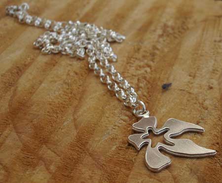 womens silver designer necklace