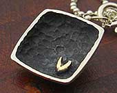 Gold and silver heart necklace