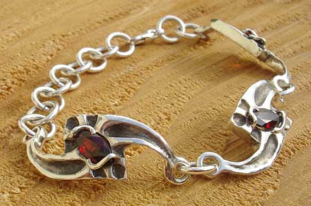 silver gothic bracelet