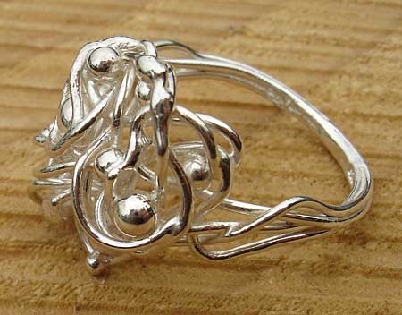 silver gothic designer ring