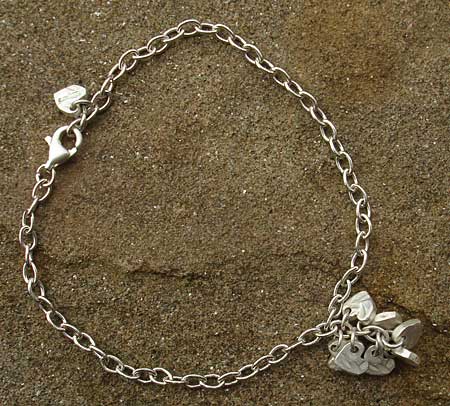 silver heart bracelet