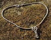 Womens silver heart bracelet