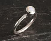 Silver opal fashion ring for women