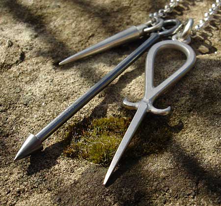 silver pendants and necklace for men