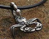 Silver scorpion necklace