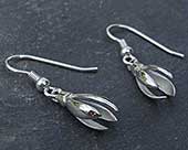 Silver snowdrop earrings