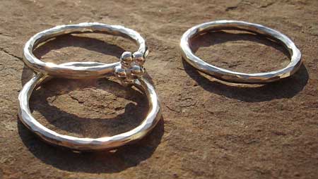 silver stacking rings