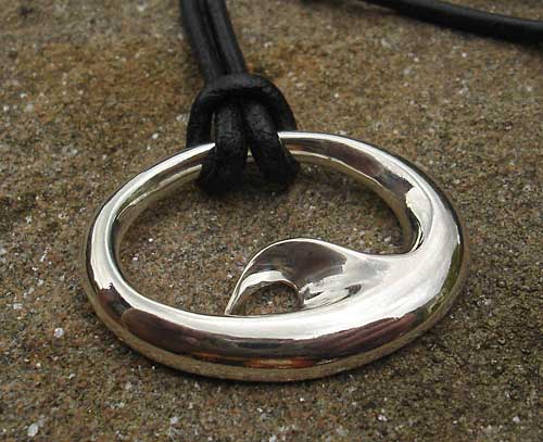 silver surf pendant