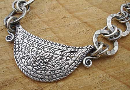 silver tribal necklace