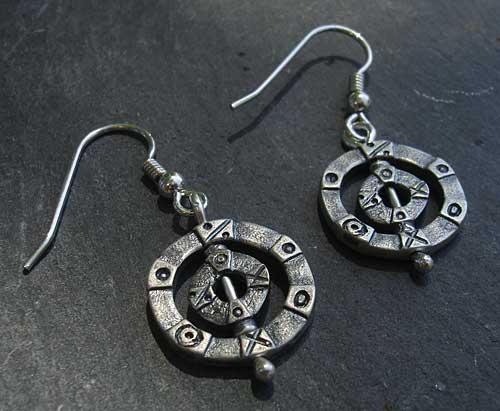 Silver Viking earrings