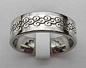 Size N Celtic Inlaid Wedding Ring