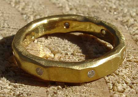 solid gold diamond eternity ring