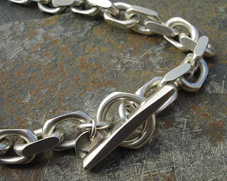 Solid silver chain necklace