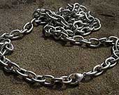 Solid sterling silver chain necklace for men