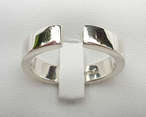 split silver ring