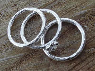 stacking silver rings