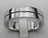 Diamond wedding ring stainless steel