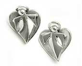 Sterling silver angel stud earrings