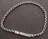 Sterling silver chain bracelet for men