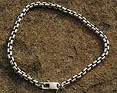 Sterling silver chain bracelet for men