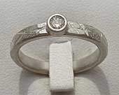 Sterling silver designer engagement ring