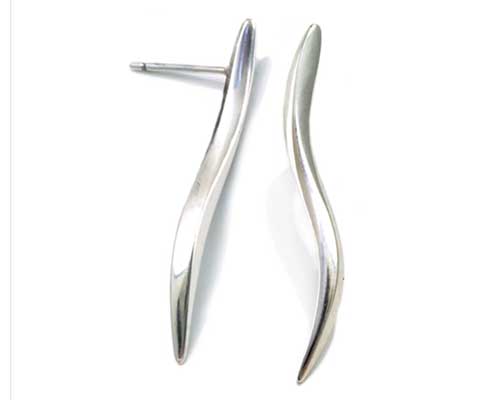 Sterling silver designer stud earrings