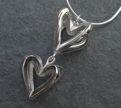 sterling silver heart earrings