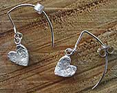 Sterling silver heart earrings