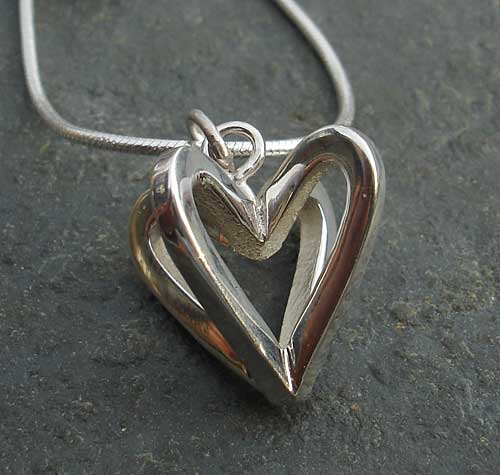 sterling silver heart necklace