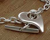 Sterling silver heart necklace