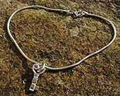Sterling silver key heart bracelet