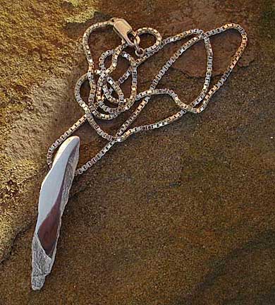 slate silver pendant