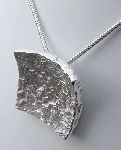 Square sterling silver pendant