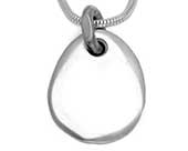 Stone shape silver necklace