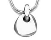 Stone Shaped Sterling Silver Necklace