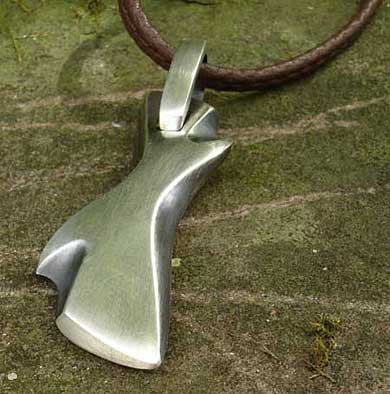Silver surf necklace for men