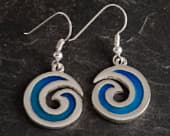 Swirly shaped drop earrings