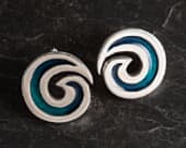 Swirly shaped stud earrings