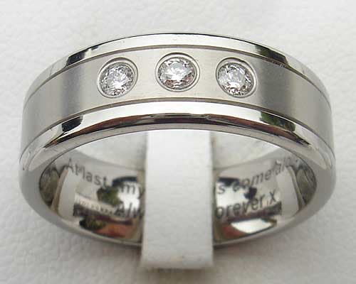 titanium diamond ring