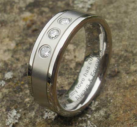 titanium diamond ring