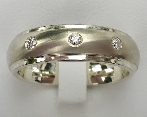 titanium luxury diamond ring