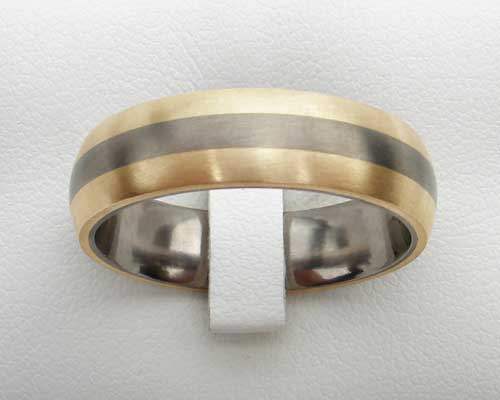 titanium and gold wedding ring
