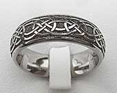 Titanium Celtic wedding ring