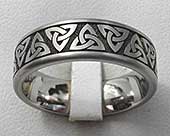 Titanium Celtic knot ring